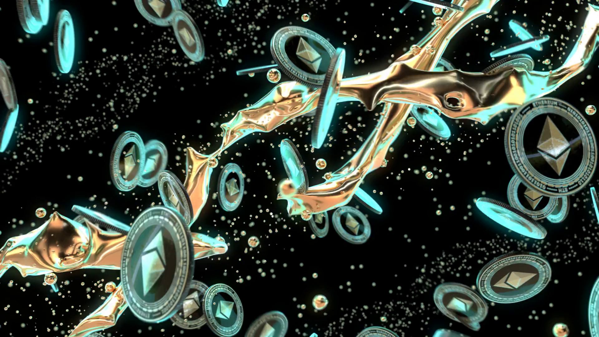 3D animation of an ethereum concept Motion Background 00:10 SBV ...