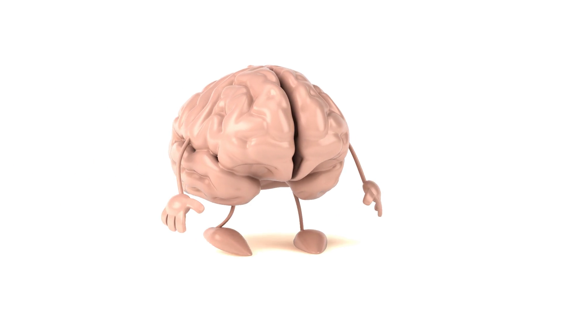 Fun 3D cartoon brain walking and presenting Motion Background 01:05 SBV ...