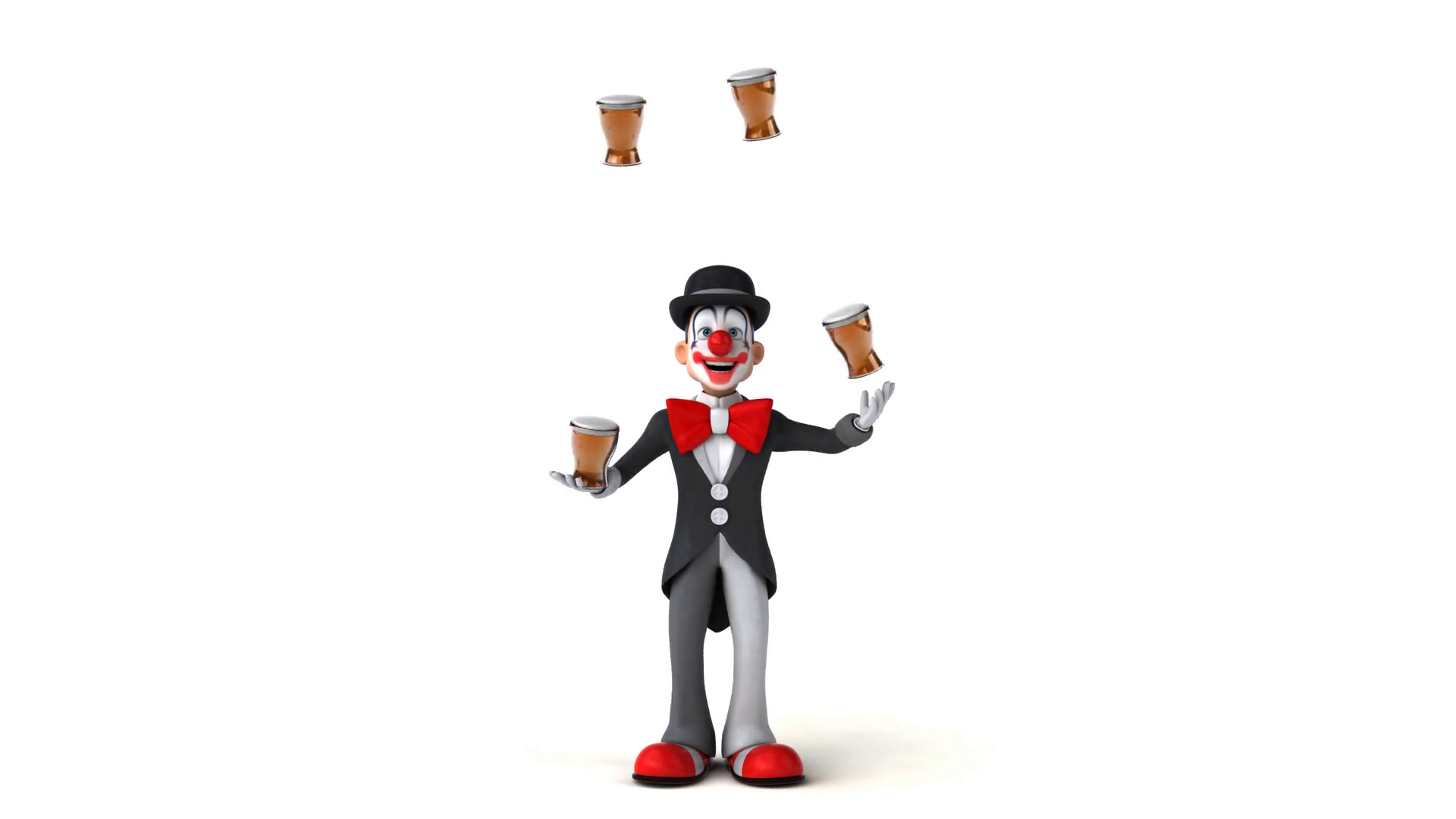 Fun Clown - 3d Animation Stock Footage SBV-317910289 - Storyblocks