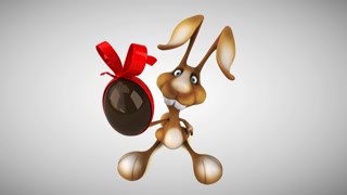 Fun rabbit with an easter egg