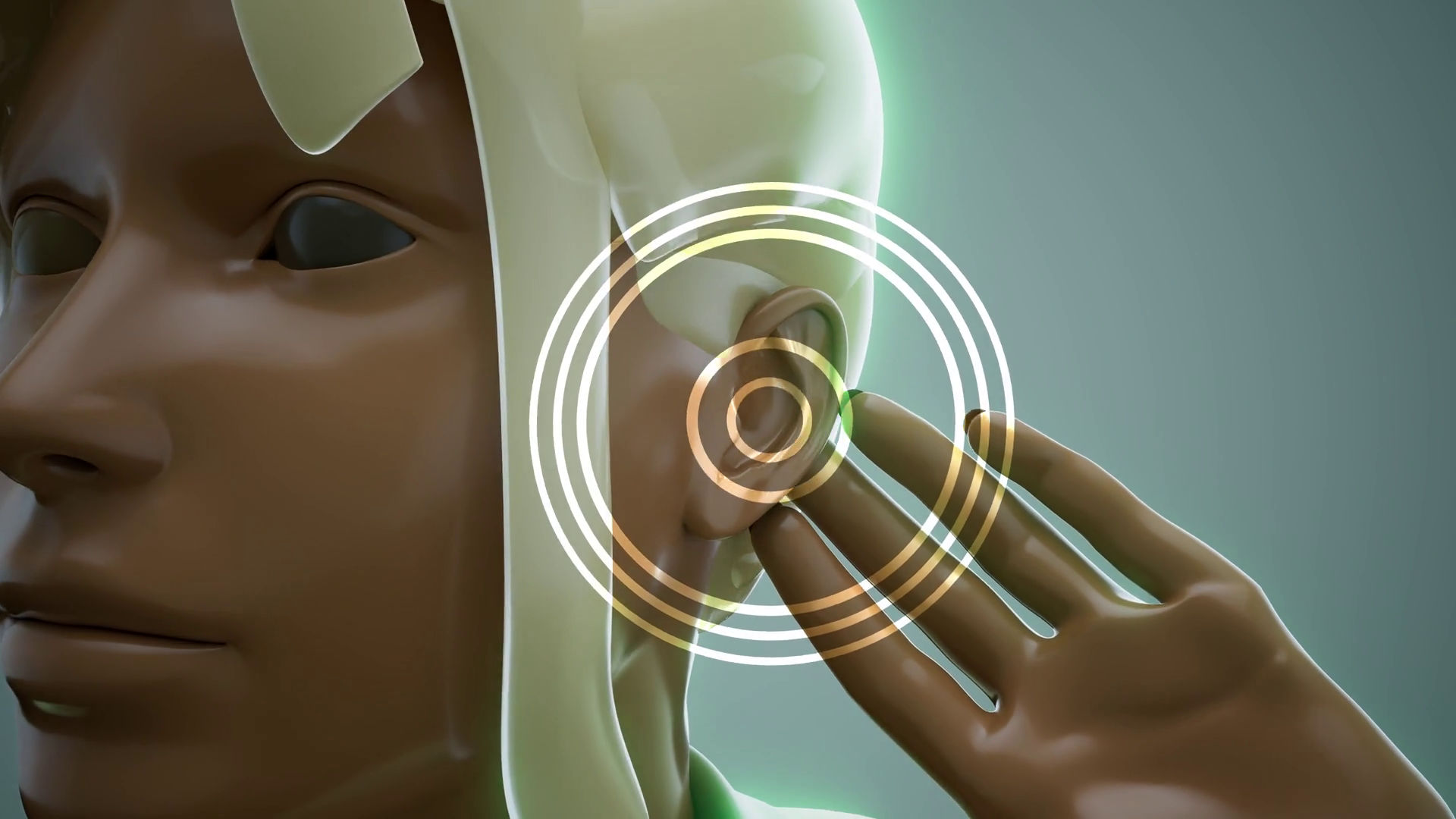 Conceptual Animation Of Woman With Hearing Stock Footage SBV-351914856 ...