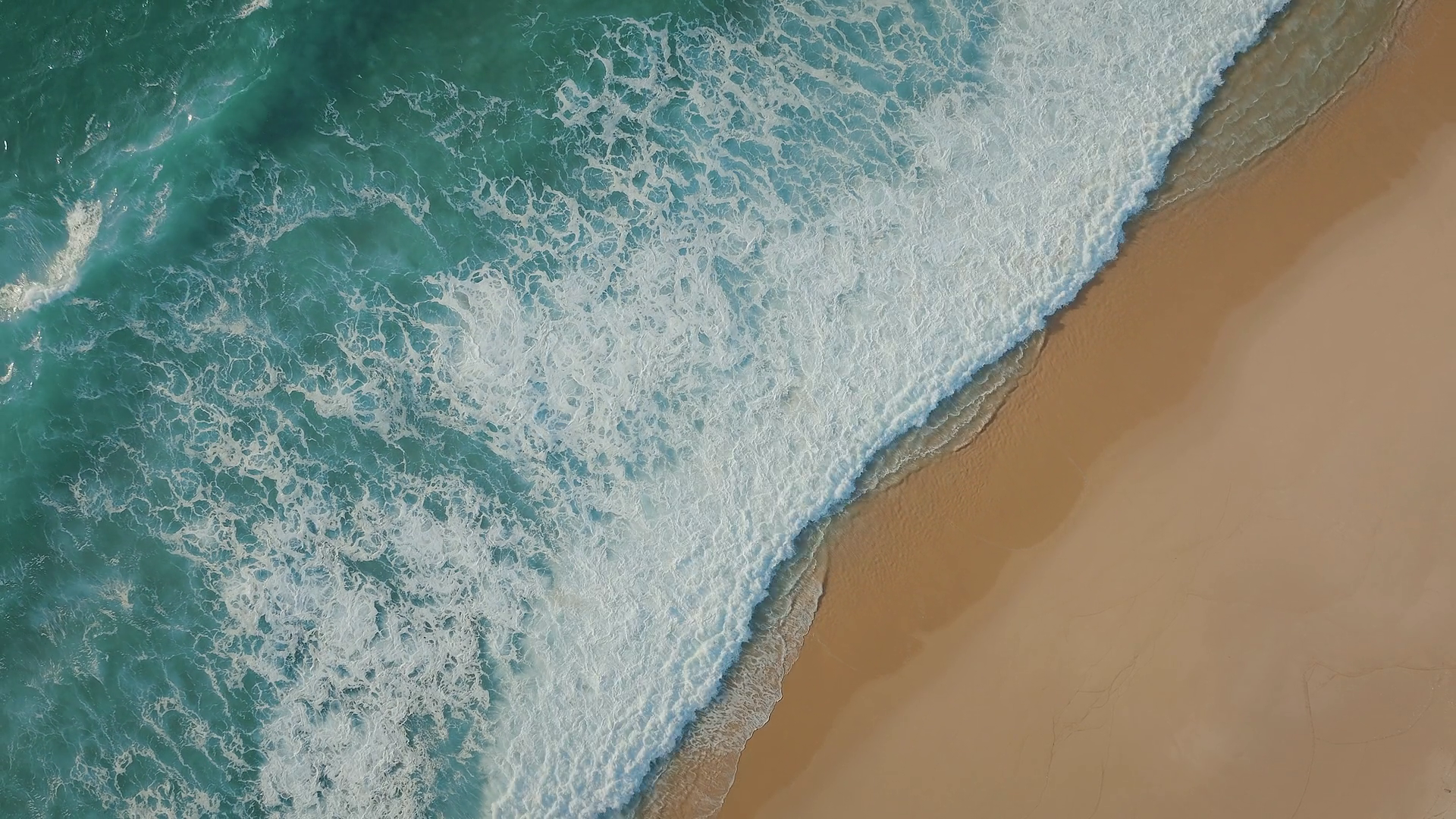 Big Turquoise Ocean Tides Moving Towards Stock Footage SBV-347688329 ...