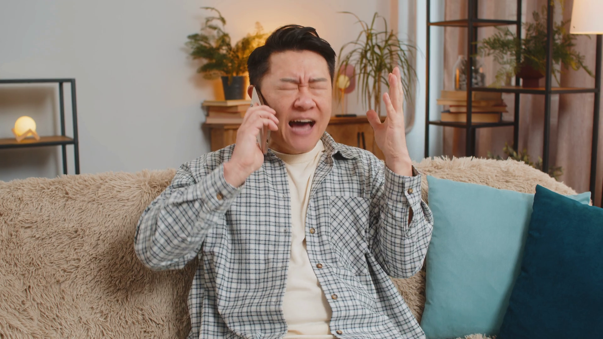 Angry Young Chinese Man Arguing On Stock Footage SBV-351955240 ...