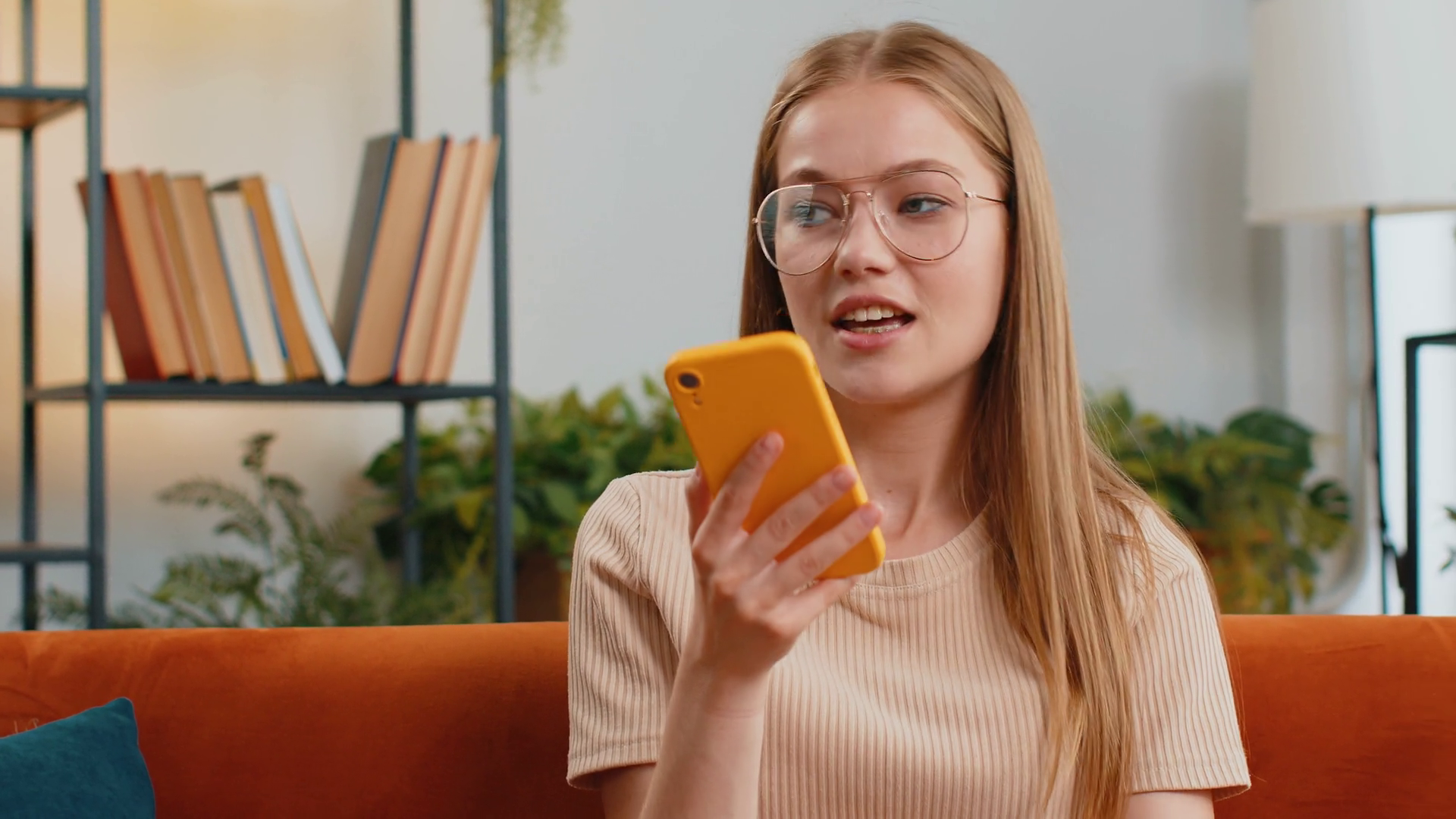 Happy Excited Young Woman Making Phone Call Stock Footage SBV-352502991 ...