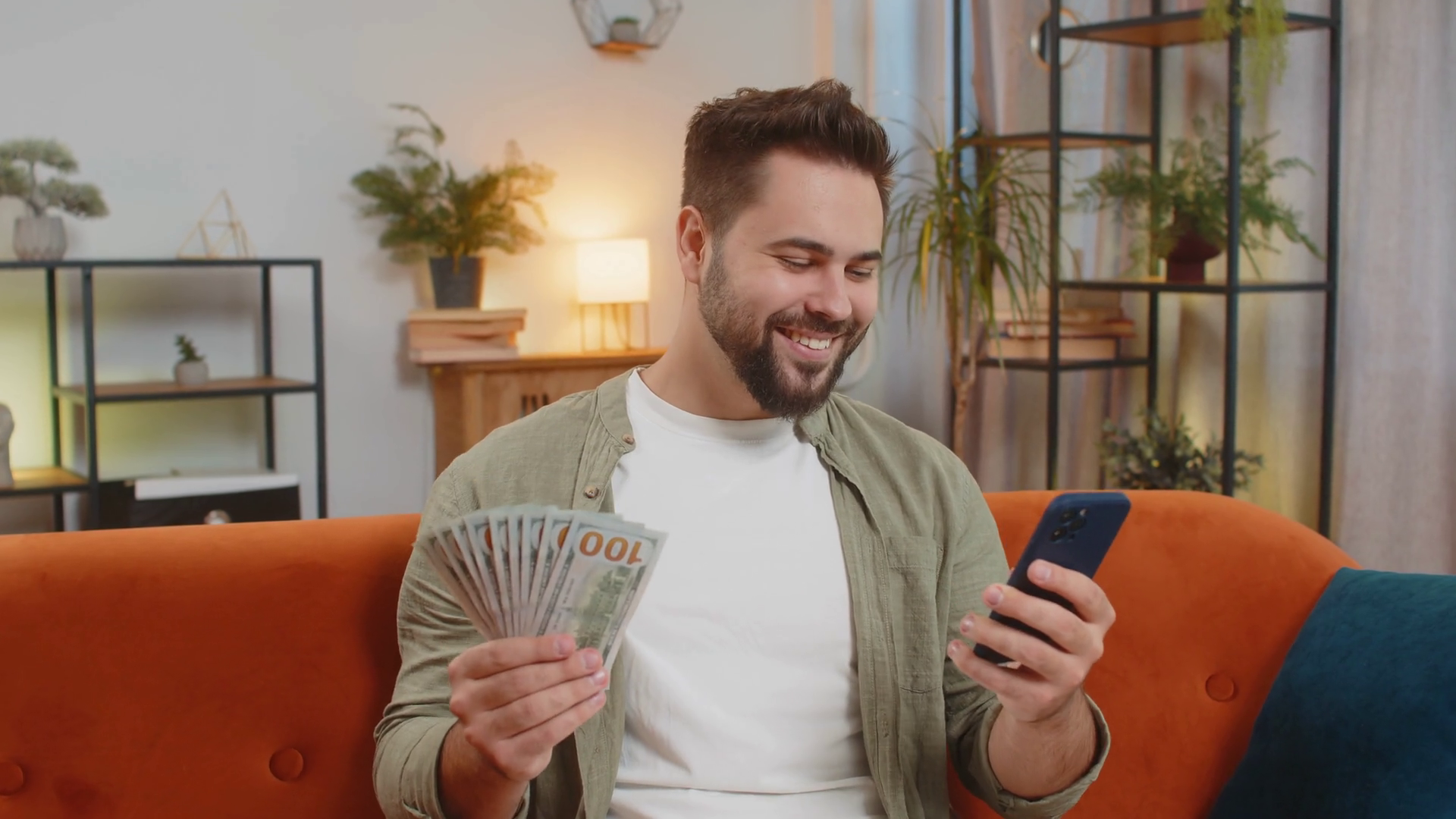 Successful Rich Young Caucasian Man Holding Stock Footage SBV-352153985 ...