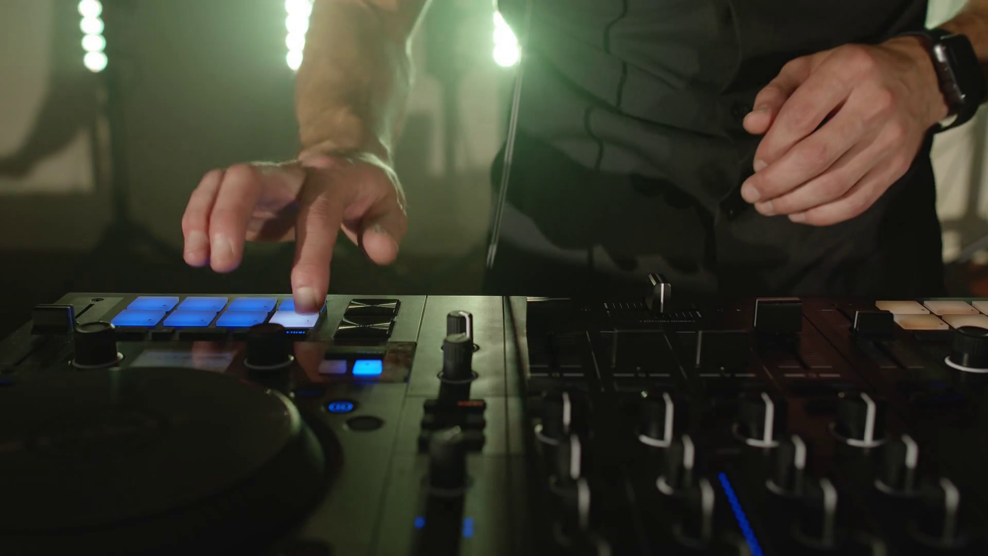 Live Dj Performance Of Energetic Man With Stock Footage SBV-352683678 ...
