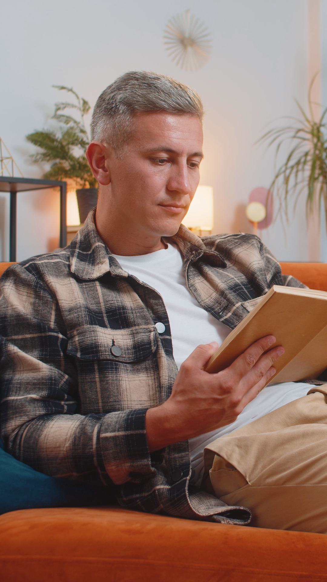 Man Reading Interesting Book Turning Pages Stock Footage SBV-353204199 ...