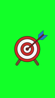 Financial Goals and Savings Target Icon Animation with Green Background. Full HD. 4K