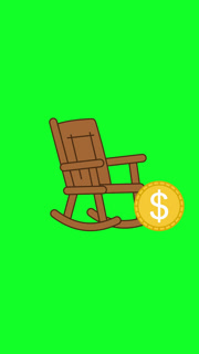 Retirement Planning and Financial Savings Icon Animation with Green Background. Full HD. 4K