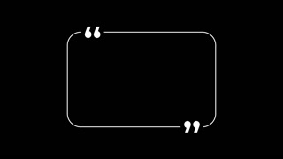 Quote Box Frame with Empty Bubble Icon and Copy Space on transparent background. Full HD. 4K