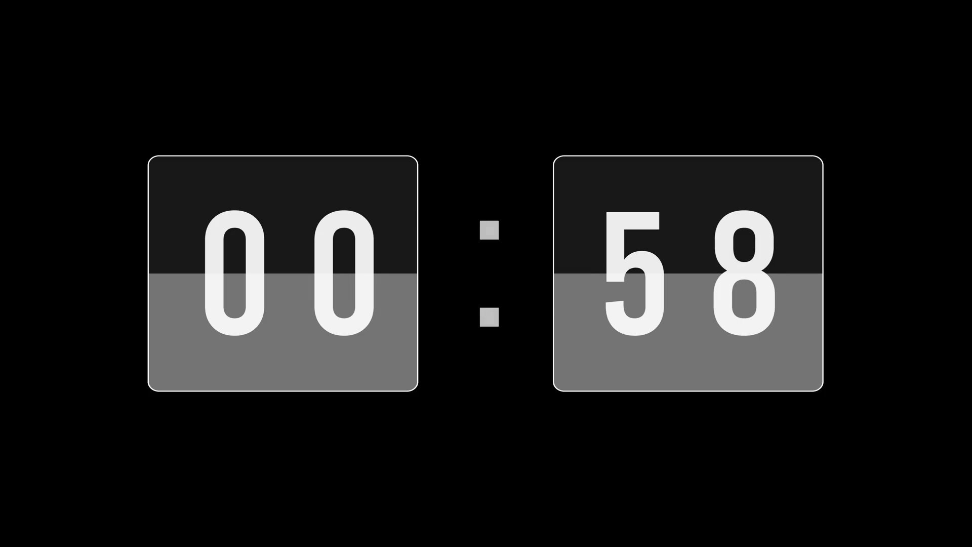 1 Minute Timer Countdown Animation 60 Second Stock Motion Graphics SBV