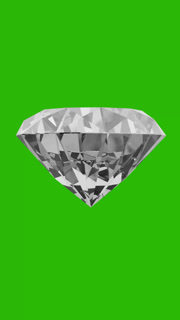 Luxury Shiny Round Diamond animation on Green Background. Full HD. 4K