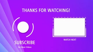 YouTube end card ending screen motion graphics. YouTube End Screen, End screen animation. Full HD. 4K.