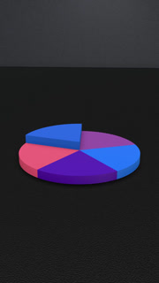 Pie Rising bars graph, Financial graph analysis. Full HD. 4K