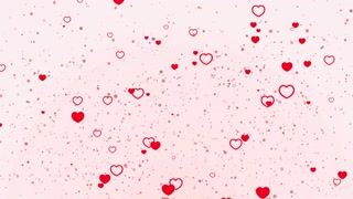 Heart Animation Background, Floating Hearts for Love, Romance, and Valentine. Full HD. 4K