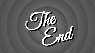 The End Screen with old film style. Full HD, 4K