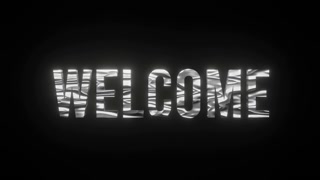 Welcome animation with a futuristic and modern text effect. Full HD. 4K