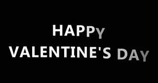 Happy Valentine's Day typographic cool affectionate passionate background.Love marriage proposal backdrop in 4K. Angel Eve message of love motion graphic for Saint Valentine's Day 14th February 4K BG.
