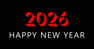 Cinematic title opener intro outro HAPPY NEW YEAR 2026 GOLD animated background 4K. Glowing glittering illuminating gold metallic luxury christmas eve. Loading Countdown Concept, Glistering on Black.