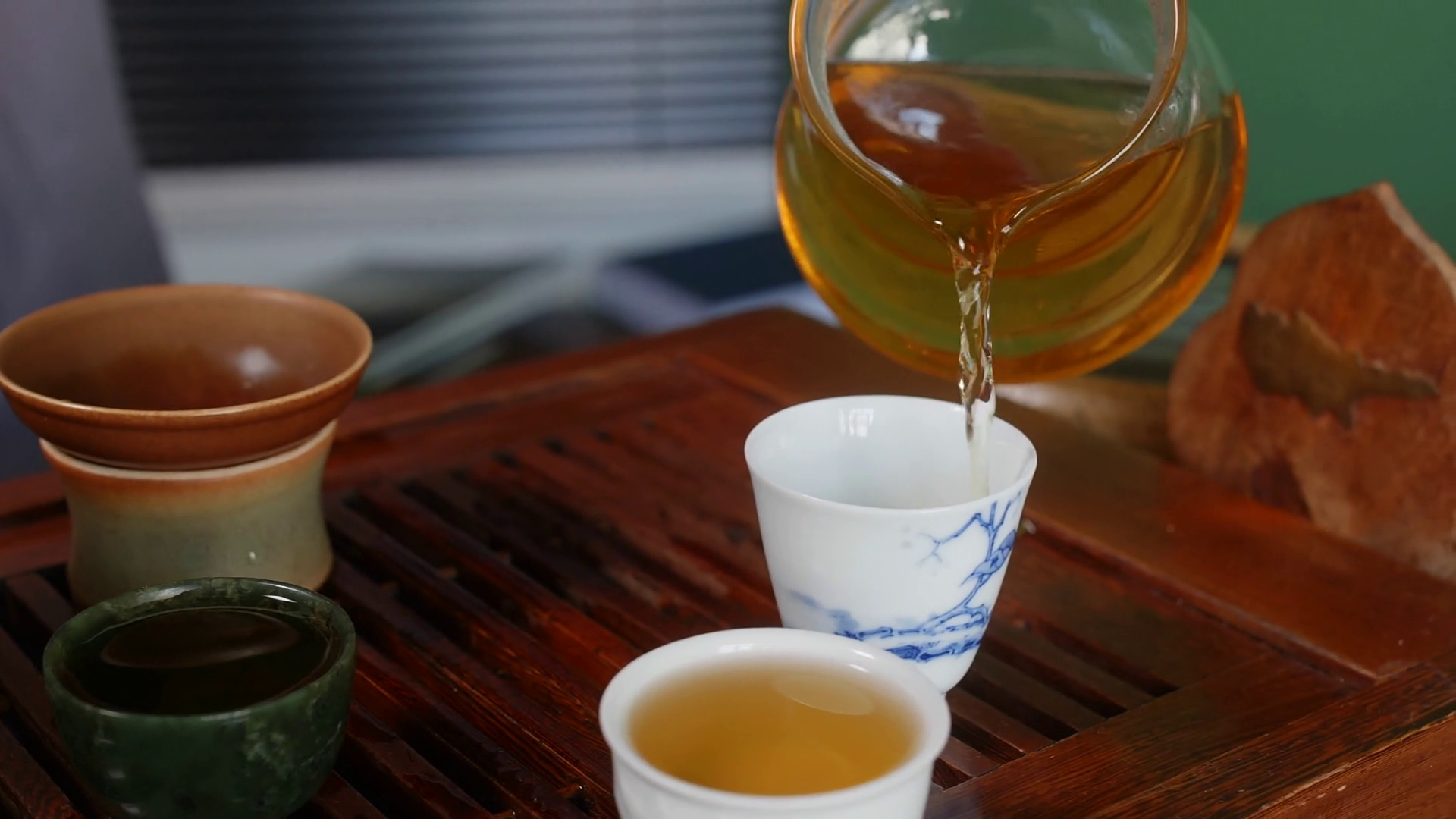 Tea Master's Pouring Ceremony: Green Oolong Stock Footage SBV-347627951 ...