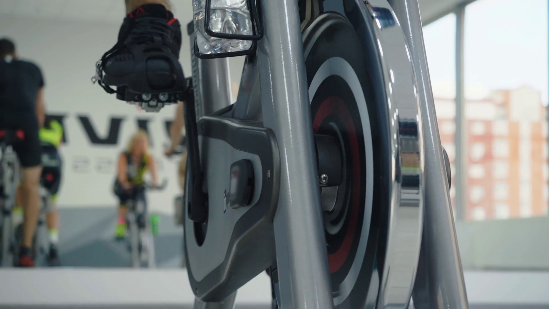 Closeup Partial View Of Human Foot Spinning Stock Footage SBV