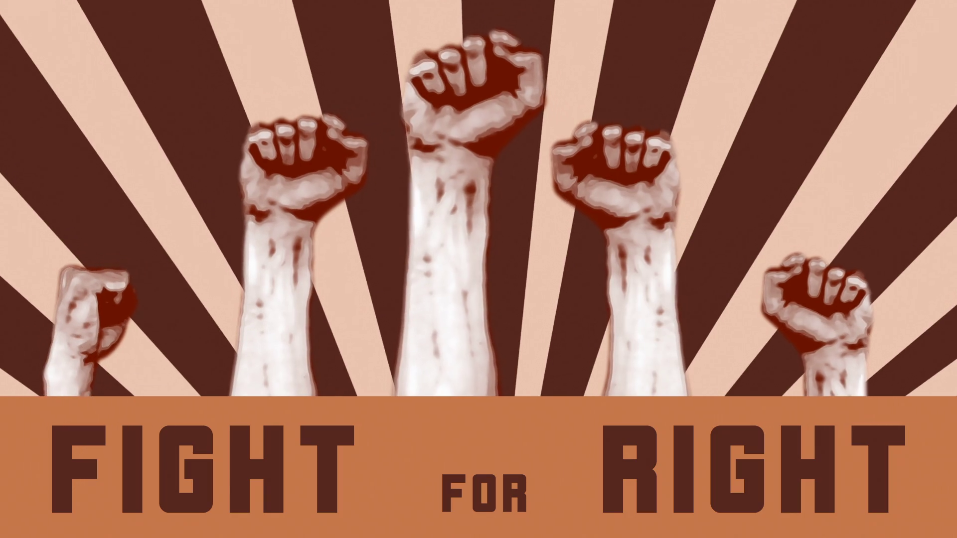 Rised Clenched Fists Fight Right Protesters Stock Footage SBV338582814