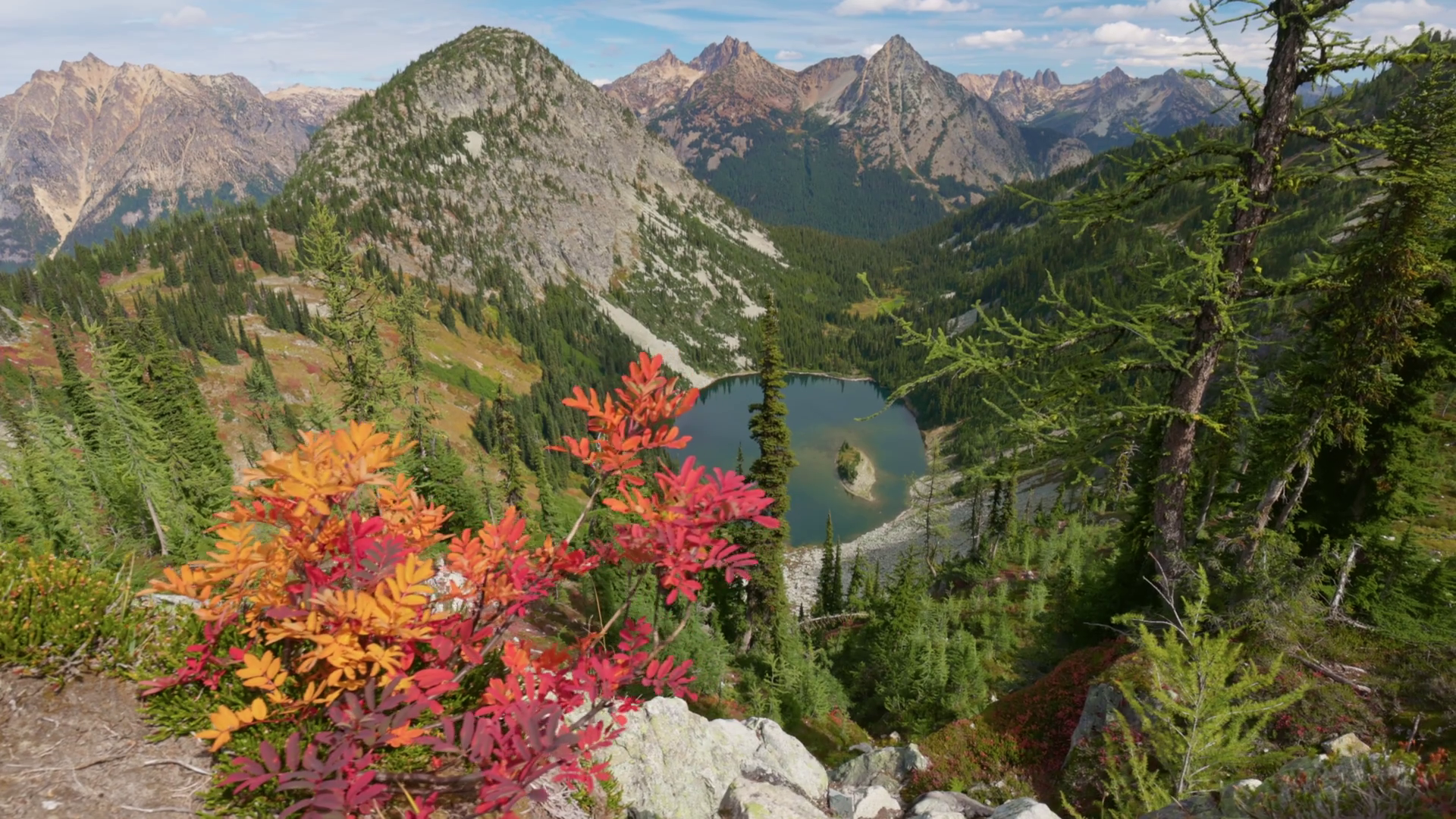 Mountains Lake In North Cascades National Stock Footage SBV-352054001 ...
