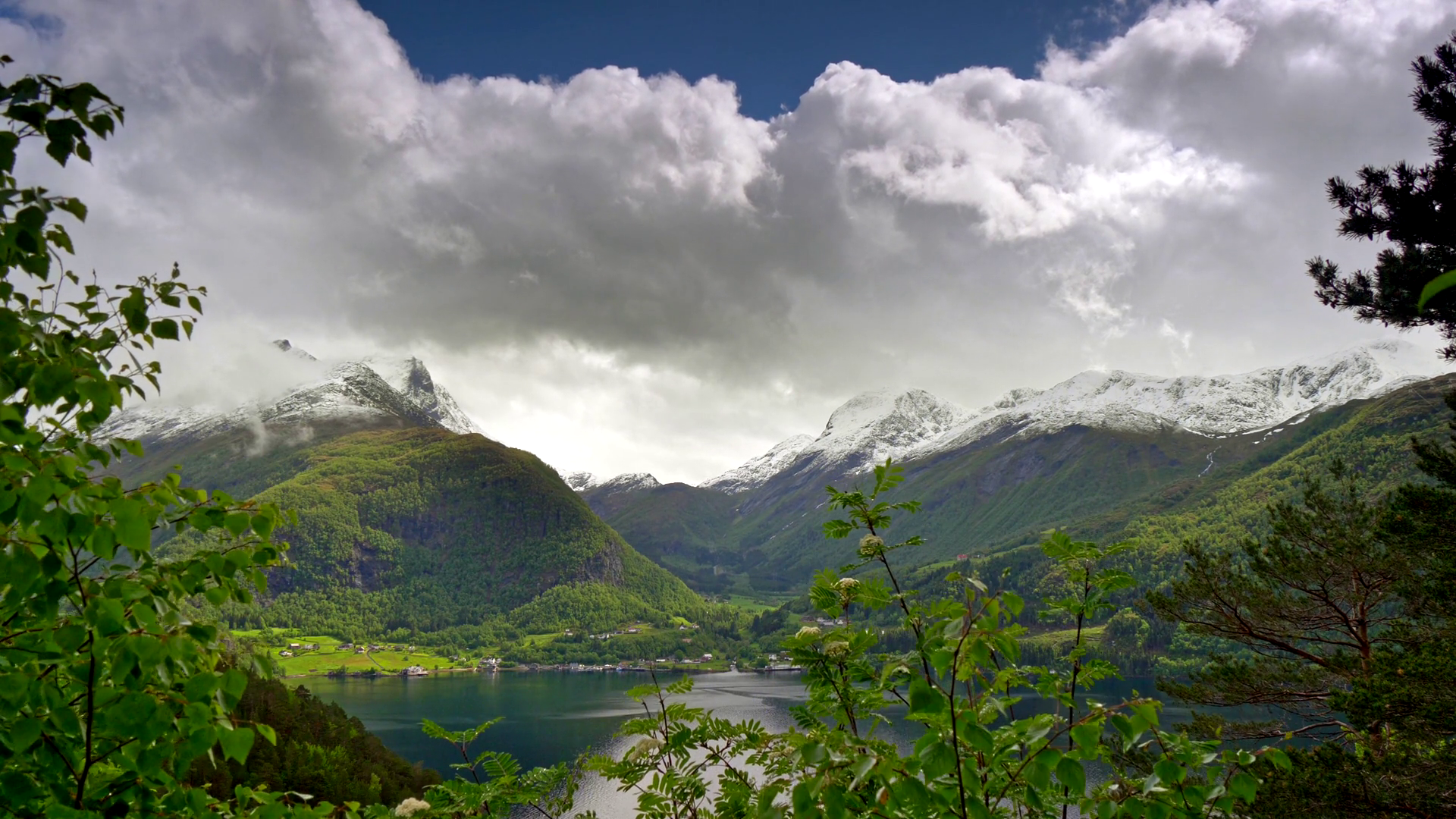 Spring Norway Landscape Background Mountains Stock Footage SBV ...