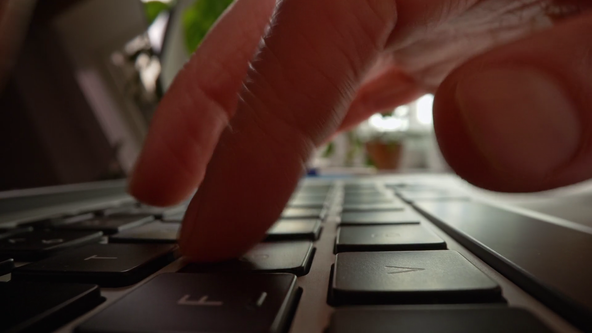 Close-up Sliding Shot Of Fingers Typing Stock Footage SBV-352354439 ...