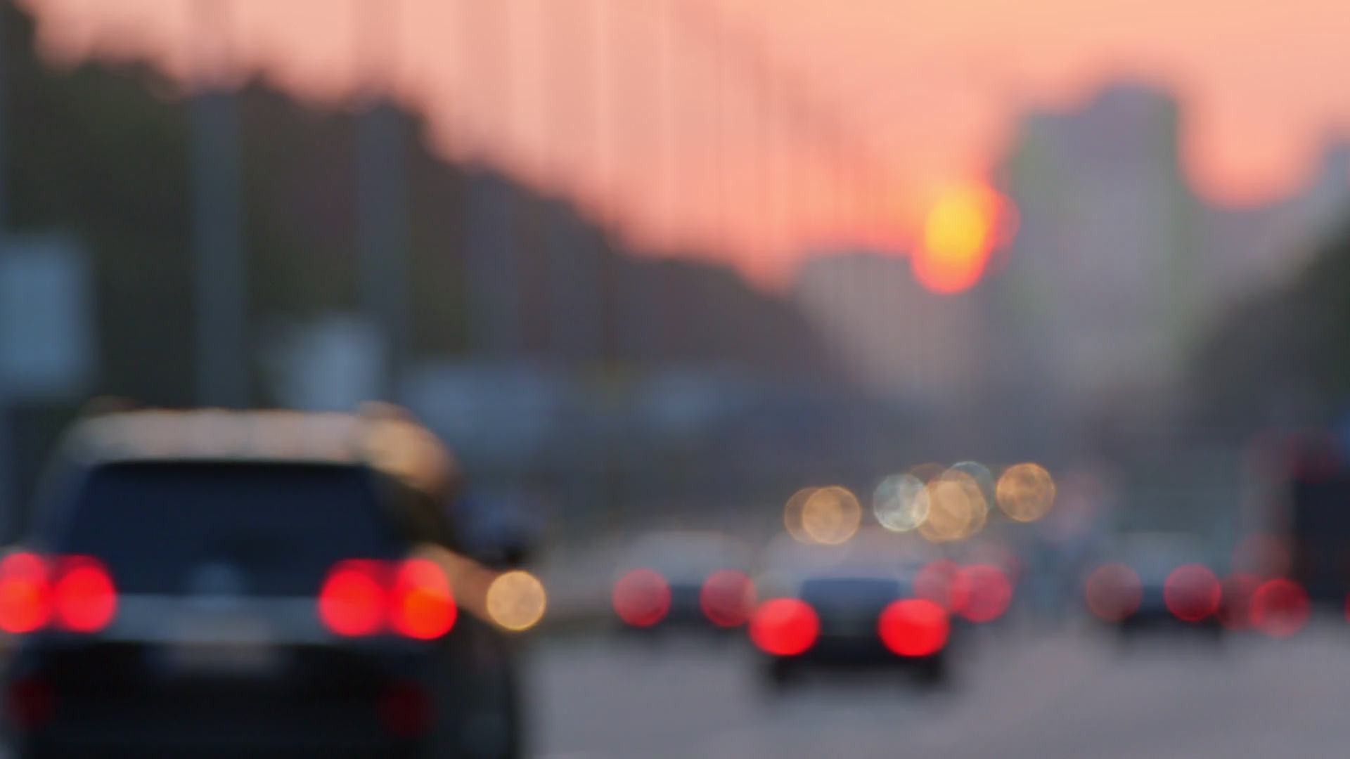 Busy City Traffic In Rush Hour Blurred Shot Stock Footage SBV-352358264 ...