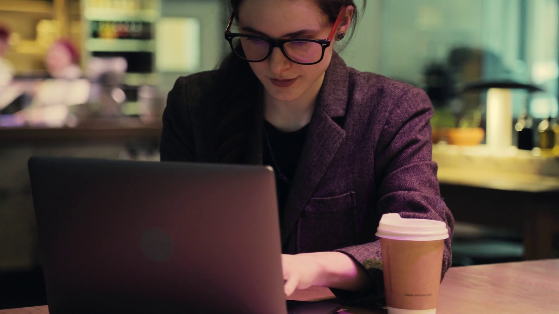 Young Businesswoman Dressing Glasses On Stock Footage SBV322577269
