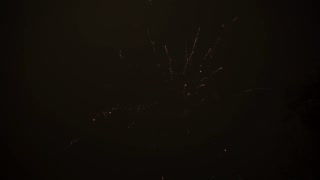 Firework at night sky