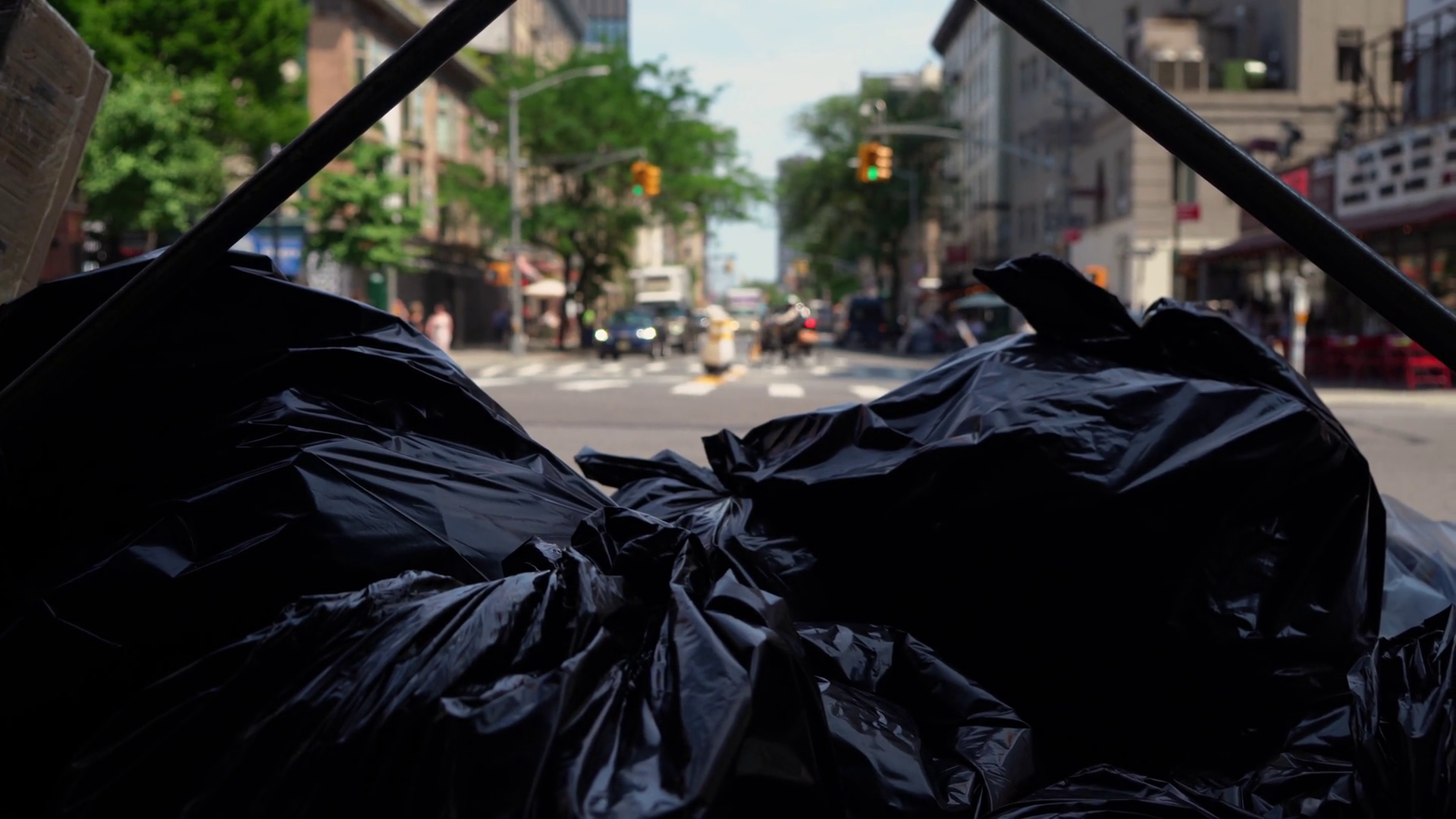Process Of Urban Garbage Collection Takes Stock Footage SBV-352007023 ...