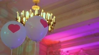 Balloons at the party decorated.