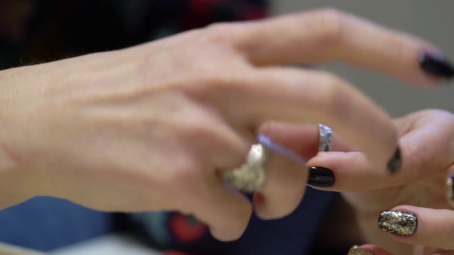 Person Choosing Size Of Jewelry Ring Stock Footage SBV-352478666 ...