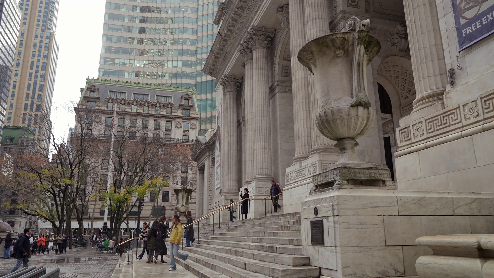 Exterior View Of Historic Library Featuring Stock Footage SBV-351845187 ...