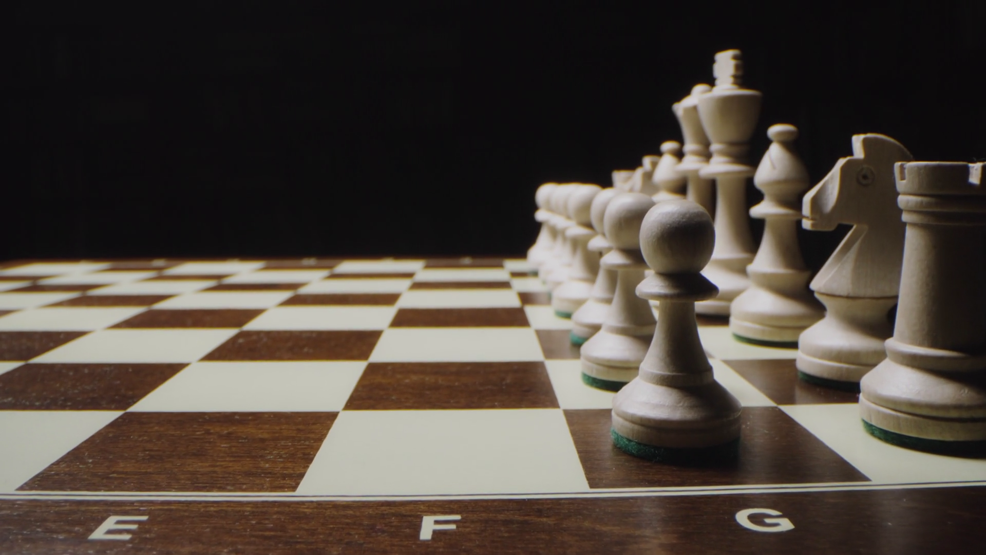 White Chess Pieces Are Lined Up In Rows On Stock Footage SBV-351801935 ...