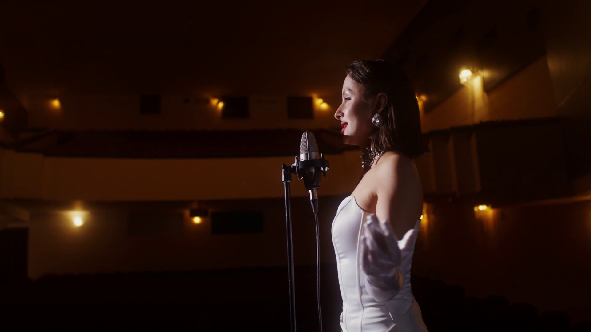 A Rehearsal Of Singer's Performance On Stock Footage SBV-352080796 ...