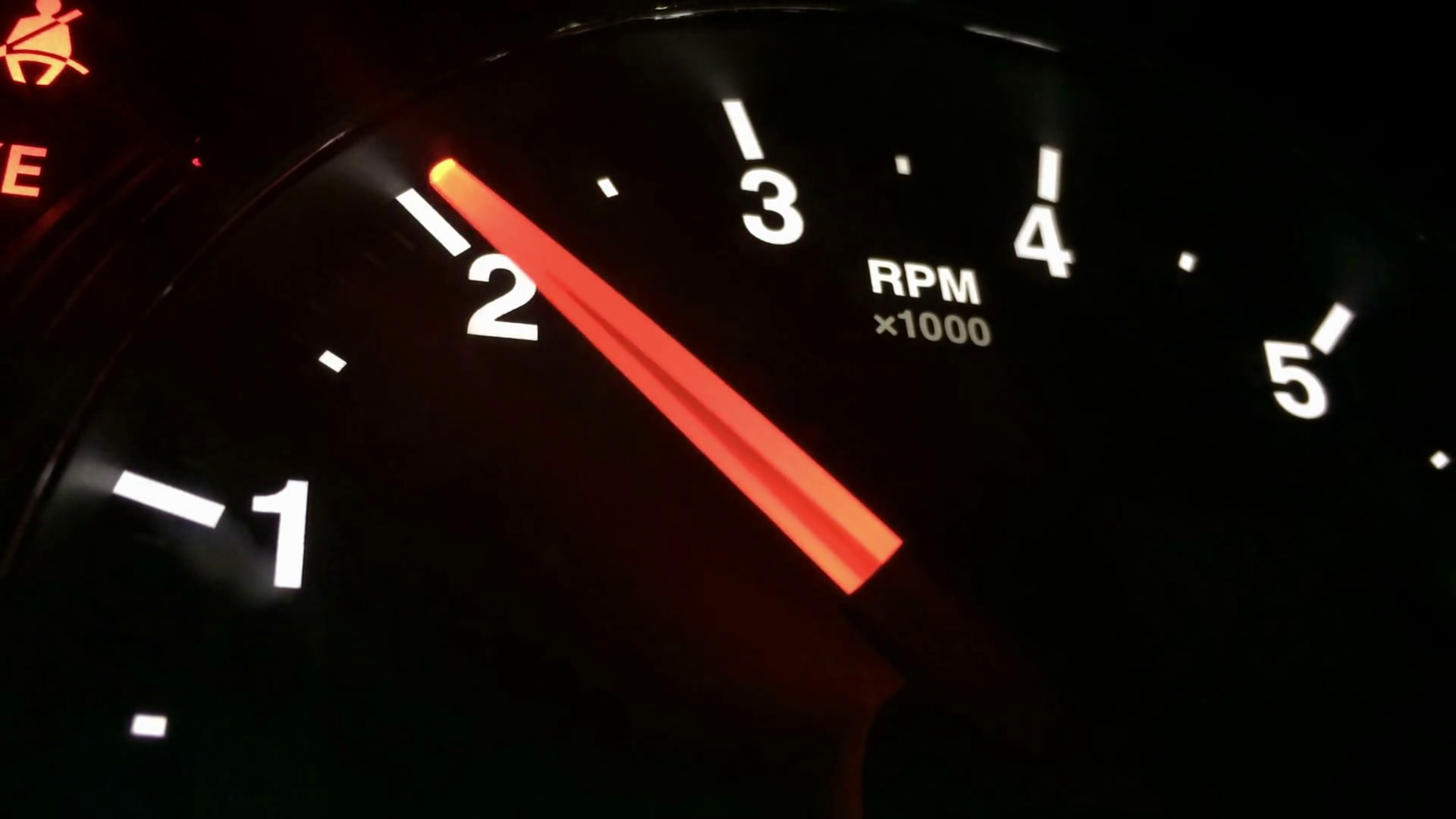 A close up of a RPM meter on a car's dashboard. Stock Video Footage Storyblocks