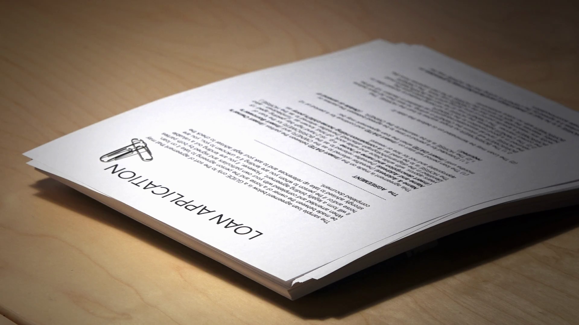 A Loan Application Contract Gets Denied Stock Footage SBV-301947123 ...