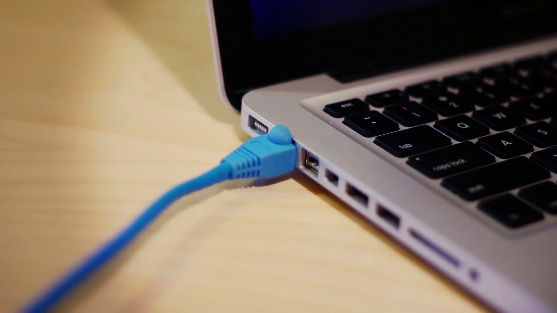 Plugging In Cable In Laptop Detail Stock Footage SBV300230582