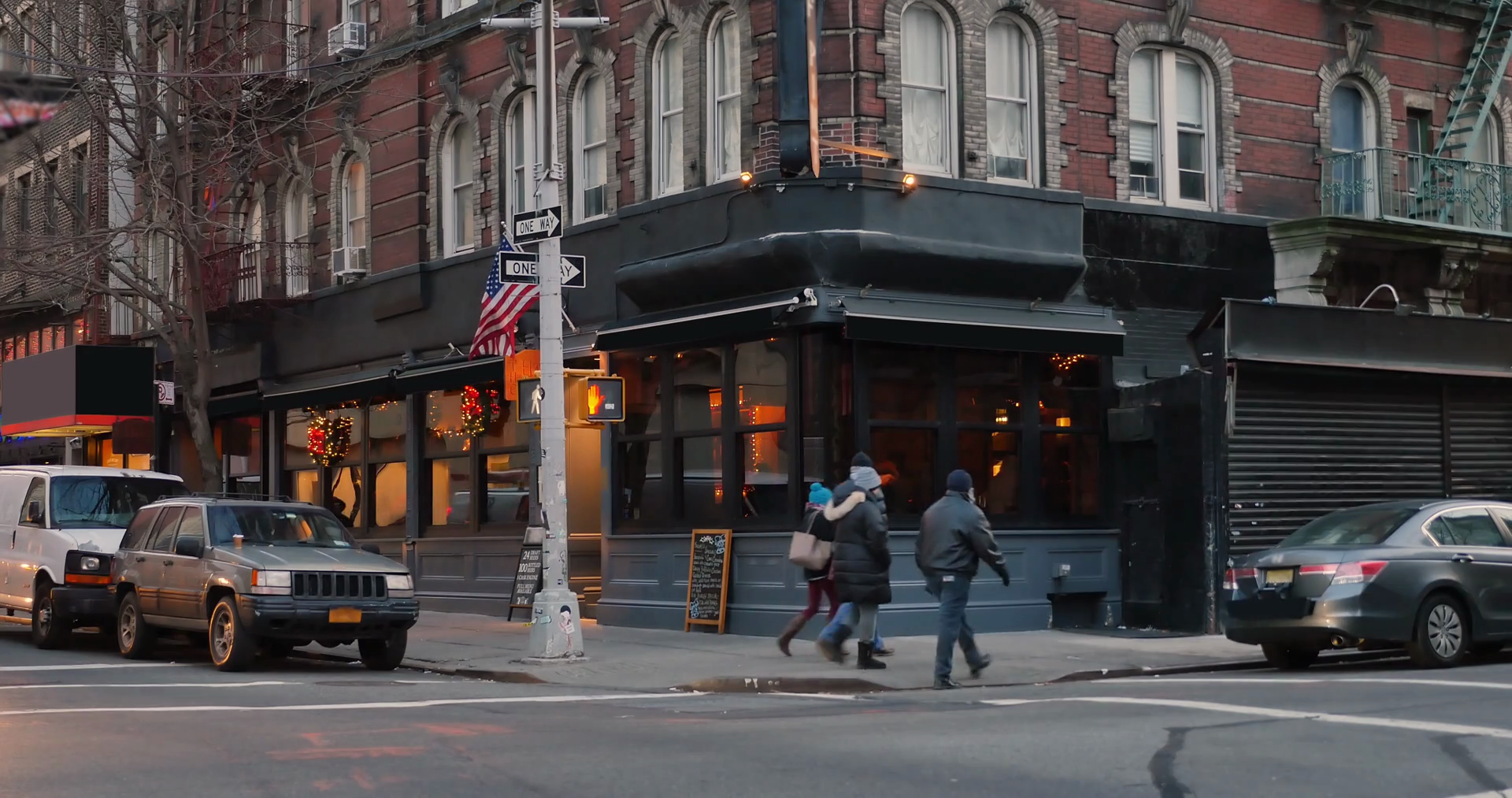 NEW YORK Circa December, 2016 A daytime winter establishing shot of