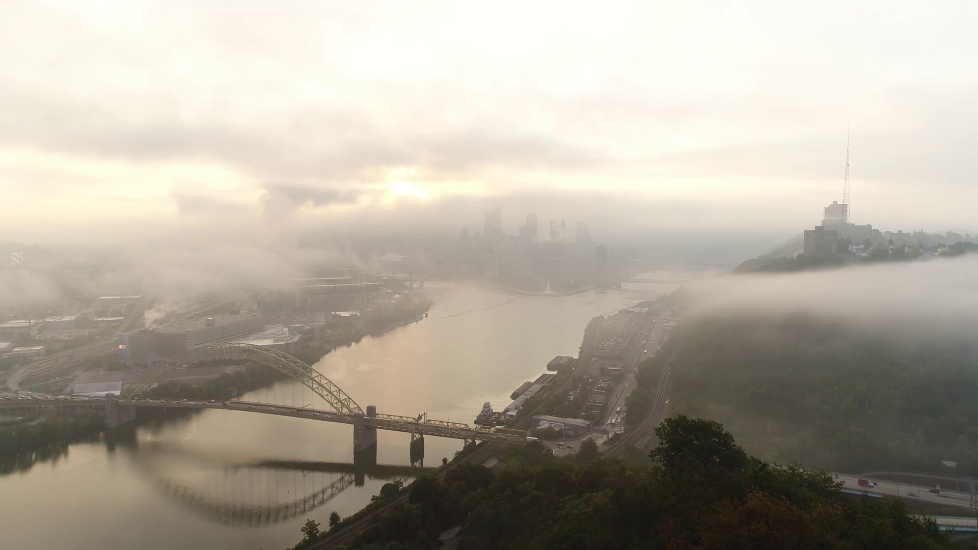 A Cinematic Forward Aerial View Of Stock Footage SBV-352044627 ...