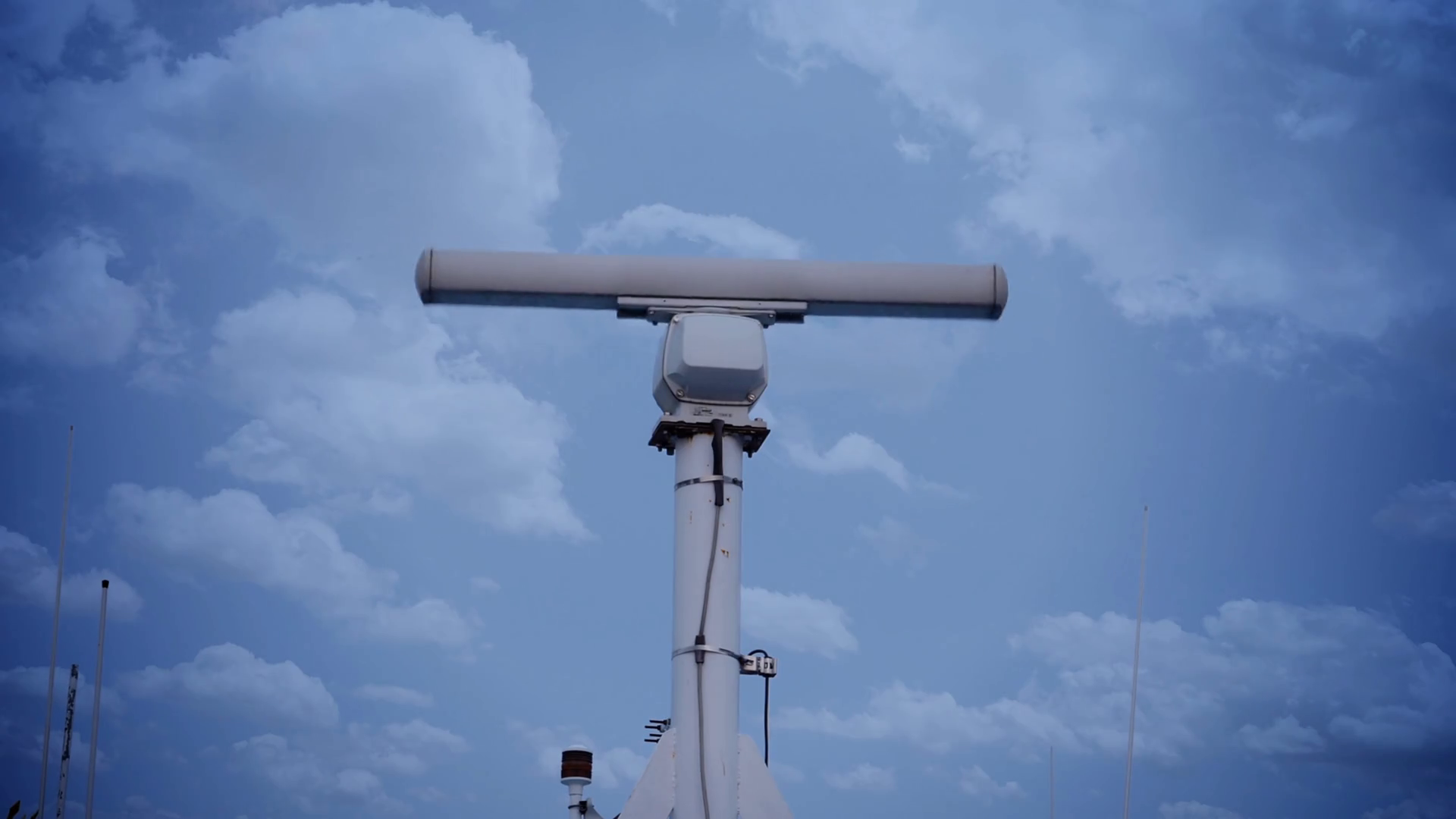 A Looping View Of Spinning Radar Panel On Stock Footage SBV347790491