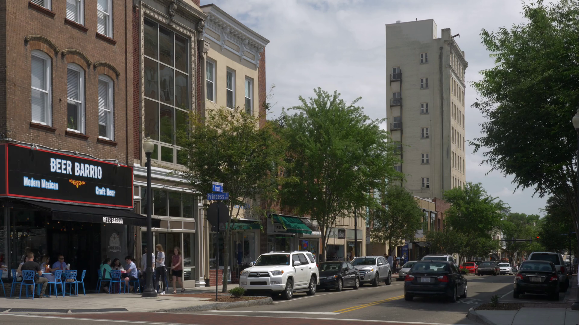 WILMINGTON, NC Circa May, 2017 A daytime establishing shot of