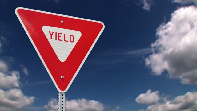 Yield Sign Stock Footage: Royalty-Free Video Clips - Storyblocks