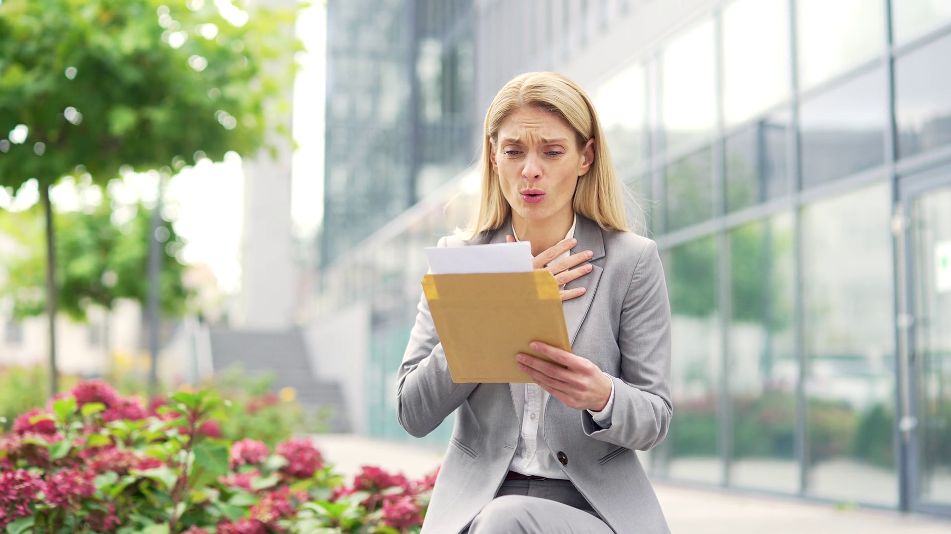 Disappointed Businesswoman Reading Letter Stock Footage SBV-352051867 ...