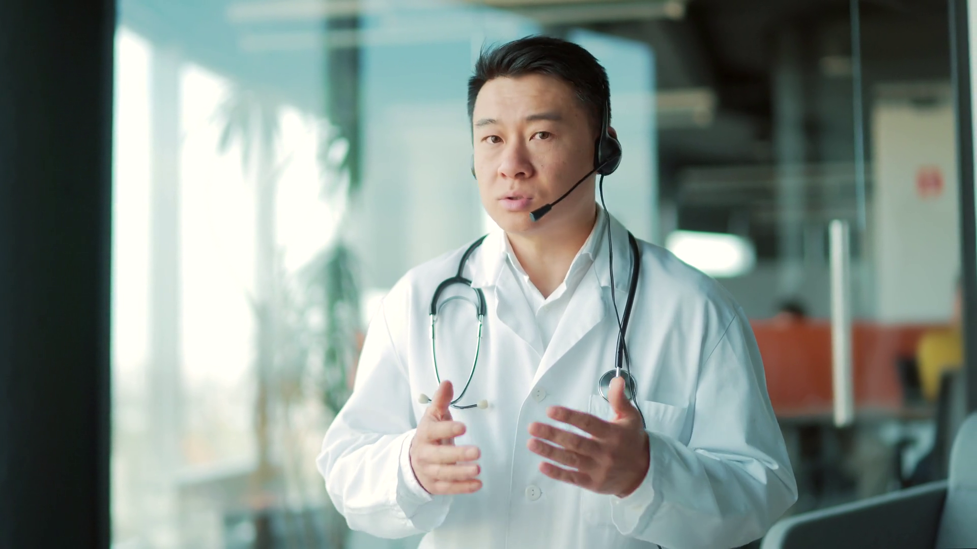 Online Consultation With Doctor Patient Stock Footage SBV-352040019 ...