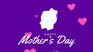 Happy Mother's Day background animation. Happy mothers day greeting card