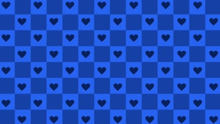 Blue checkerboard pattern with heart shapes in each square. Perfect for backgrounds, invitations, greeting cards, and valentines day